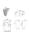 Meg 11 es un lavabo suspendido de la marca Galassia | Terracerámica