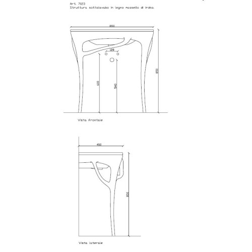 GALASSIA ERGO LAVABO CON ESTRUCTURA EN MADERA
