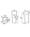 BATHCO LUNGO SQUARE LAVABO A SUELO
