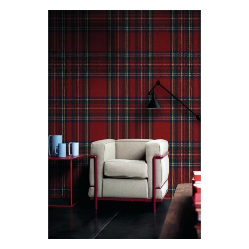 INKIOSTRO BIANCO TARTAN PAPEL DECORATIVO VINÍLICO