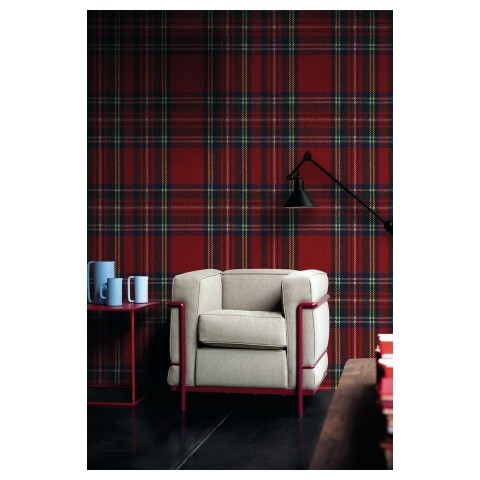 INKIOSTRO BIANCO TARTAN PAPEL DECORATIVO VINÍLICO