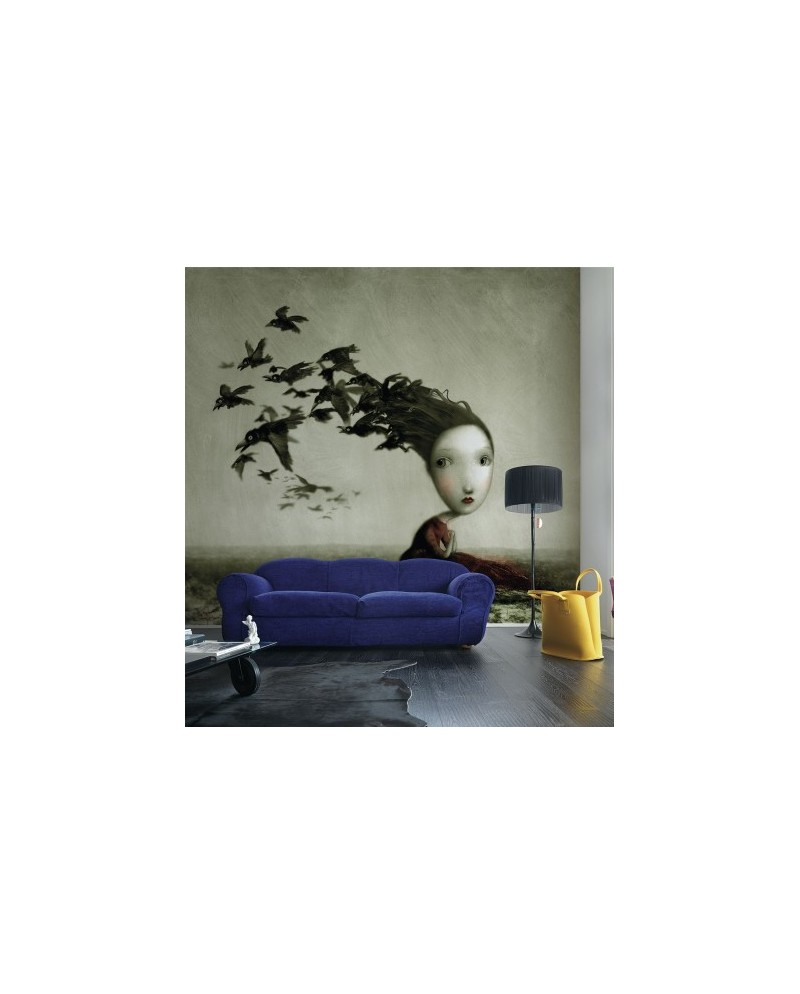 INKIOSTRO BIANCO CORVI PAPEL DECORATIVO VINILICO INKIOSTRO BIANCO CORVI PAPEL DECORATIVO VINILICO