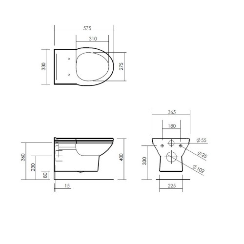 GENTRY HOME VICTORIAN BIDET SUSPENDIDO