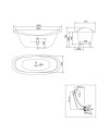 GENTRY HOME TULIP BAÑERA 1800X770