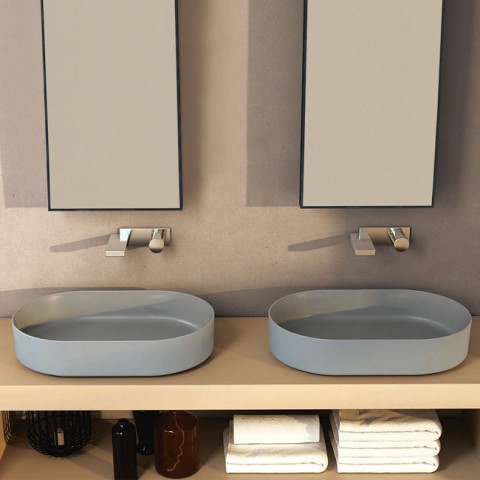 Shui Comfort es un lavabo ovalado de colores de Cielo | Terracerámica
