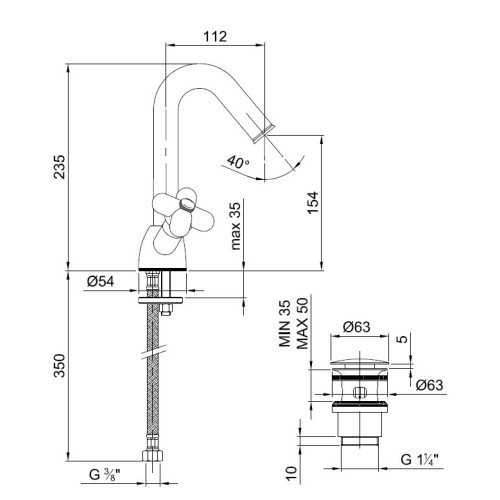 FANTINI I BALOCCHI GRIFO LAVABO MONOBLOC (VARIOS ACABADOS)