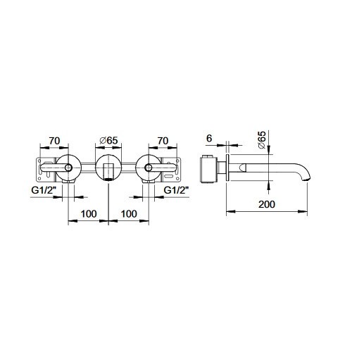 FANTINI ICONA DECO BATERÍA LAVABO A PARED (VARIOS ACABADOS)