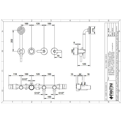 FANTINI ICONA DECO BATERÍA BAÑO/DUCHA EMPOTRADA (VARIOS ACABADOS)