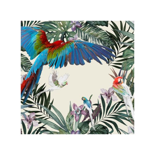 INKIOSTRO BIANCO PARROTS PAPEL DECORATIVO VINILICO