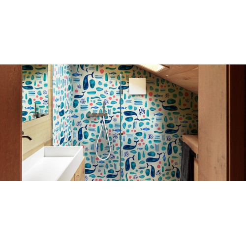 INKIOSTRO BIANCO MARINA PAPEL DECORATIVO VINILICO