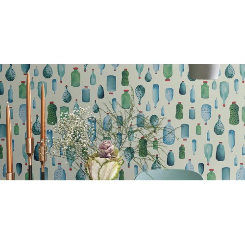 INKIOSTRO BIANCO BOTTLE FLY PAPEL DECORATIVO VINILICO