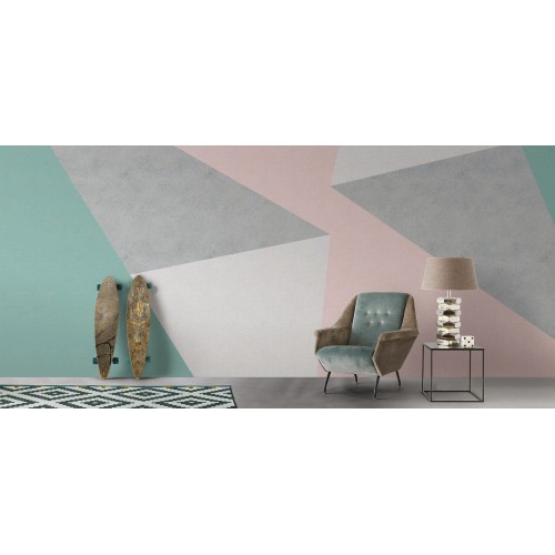 INKIOSTRO BIANCO POLYGONS PAPEL DECORATIVO VINILICO