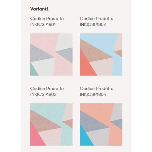 INKIOSTRO BIANCO POLYGONS PAPEL DECORATIVO VINILICO
