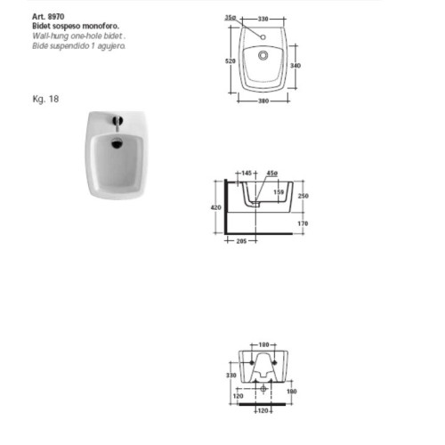 GALASSIA SA 02 BIDET SUSPENDIDO