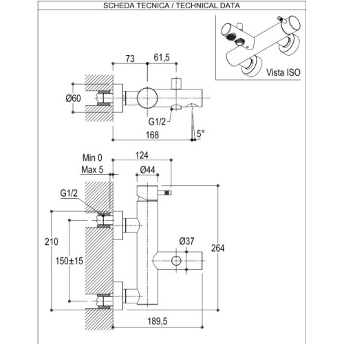 RITMONIO DIAMETRO 35 MEZCLADOR MONOMANDO EXTERNO BAÑERA (VARIOS ACABADOS)
