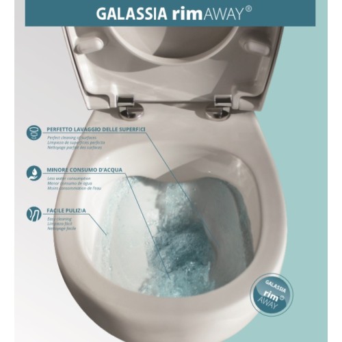 GALASSIA DREAM INODORO SUSPENDIDO SIN BORDE