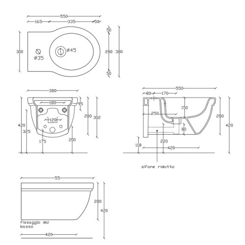 GALASSIA ETHOS BIDET SUSPENDIDO (VARIOS COLORES)