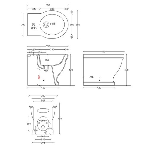 GALASSIA ETHOS BIDET A SUELO (VARIOS COLORES)