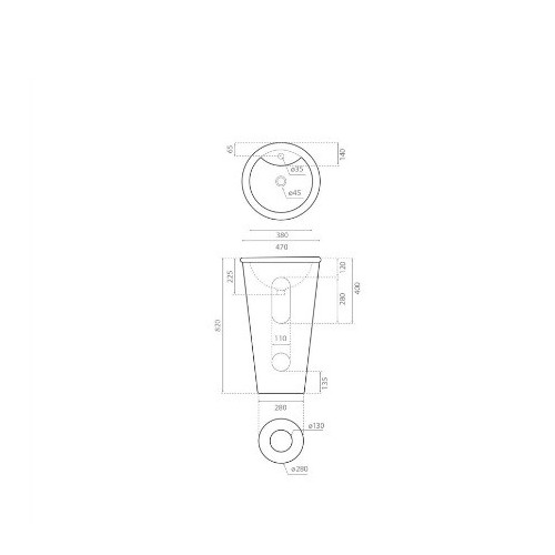 BATHCO LAVABO PEDESTAL ROMA