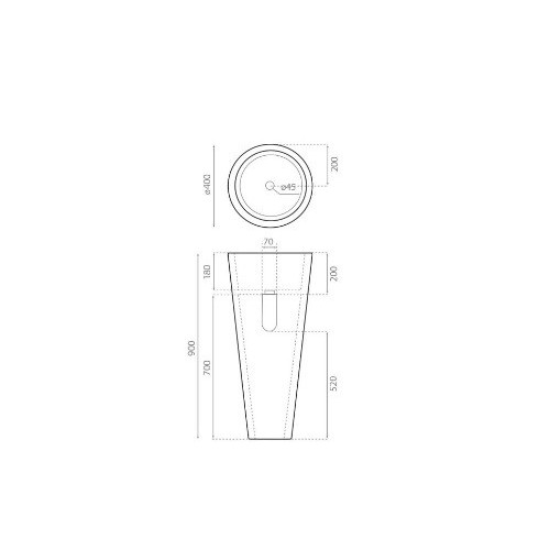 BATHCO JAVA LAVABO PEDESTAL (VARIOS COLORES)