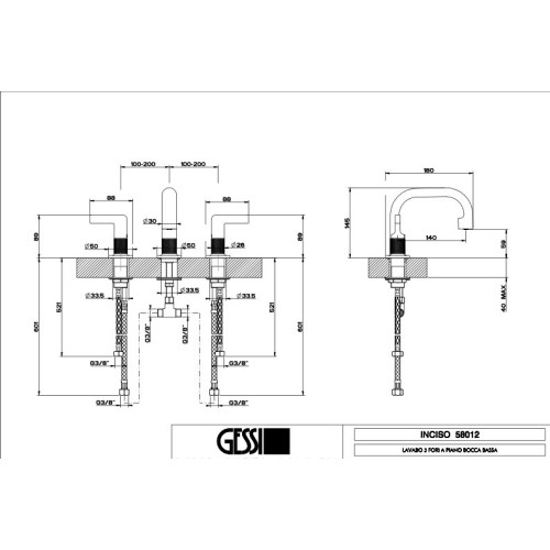 GESSI INCISO CONJUNTO LAVABO (VARIOS ACABADOS)