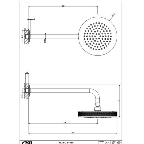 GESSI INCISO ROCIADOR DUCHA PARED (VARIOS ACABADOS)