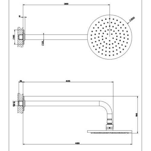 GESSI INCISO ROCIADOR DUCHA PARED (VARIOS ACABADOS)