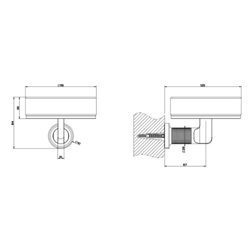 GESSI INCISO JABONERA PARED (VARIOS ACABADOS)