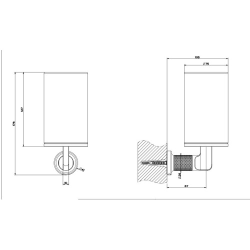 GESSI INCISO PORTAVASOS PARED (VARIOS ACABADOS)