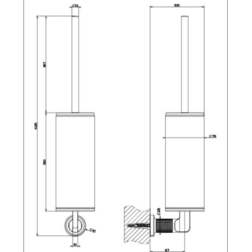GESSI INCISO ESCOBILLERO PARED BLANCO (VARIOS ACABADOS)