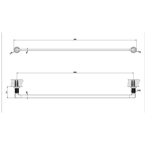 GESSI INCISO TOALLERO A PARED 80cm (VARIOS ACABADOS)