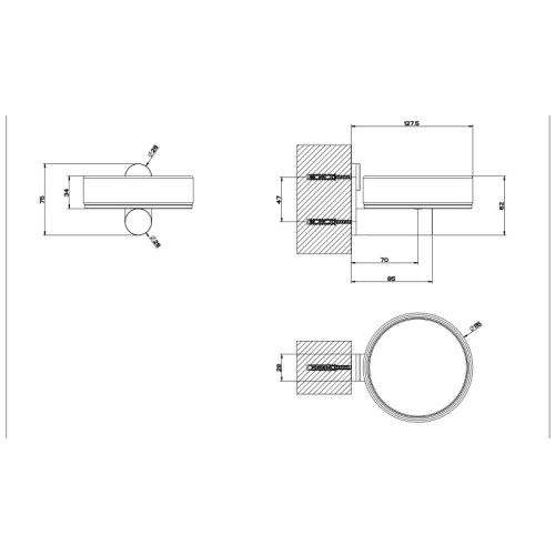 GESSI 316 JABONERA PARED (VARIOS ACABADOS)