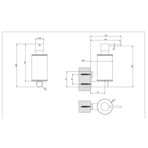 GESSI 316 DOSIFICADOR PARED (VARIOS ACABADOS)