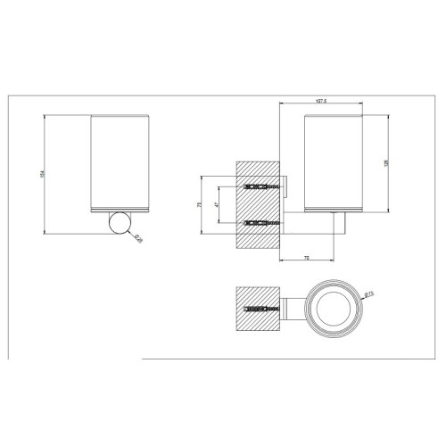 GESSI 316 PORTAVASO PARED (VARIOS ACABADOS)
