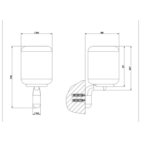 GESSI GOCCIA VASO PARED (VARIOS ACABADOS)