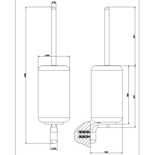 GESSI GOCCIA ESCOBILLERO PARED (VARIOS ACABADOS)