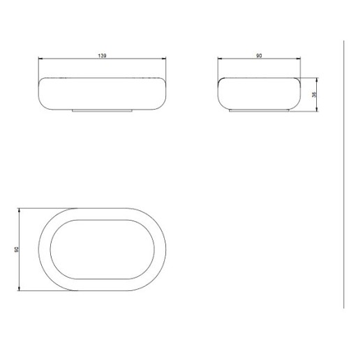 GESSI GOCCIA JABONERA ENCIMERA BLANCA
