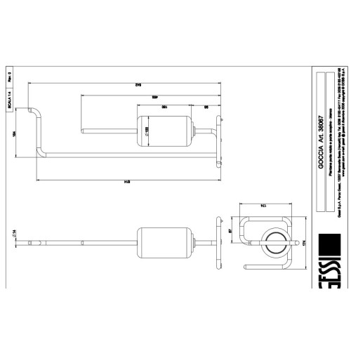 GESSI GOCCIA ESCOBILLERO+PORTAROLLO (VARIOS ACABADOS)
