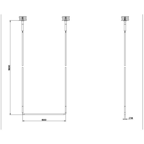 GESSI GOCCIA TOALLERO DE TECHO 60cm (VARIOS ACABADOS)