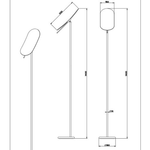 GESSI GOCCIA ESPEJO DE APOYO ORIENTABLE (VARIOS ACABADOS)