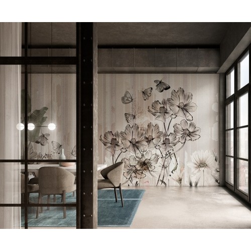 INKIOSTRO SKETCHBOOK FLOWERLINES PAPEL DECORATIVO VINILICO