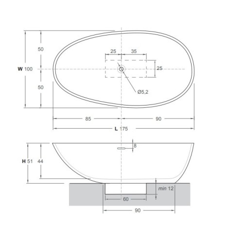 bañera-exenta-inbani-gout-diseño-calidad- terra-ceramica