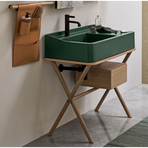 Siwa de Cielo es un lavabo con estructura de acero | Terracerámica