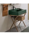 Siwa de Cielo es un lavabo con estructura de acero | Terracerámica