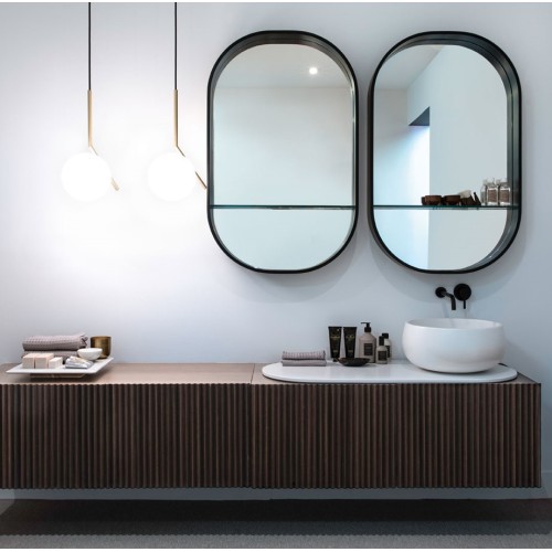 Delfo de Cielo es un mueble de madera con lavabo | Terracerámica