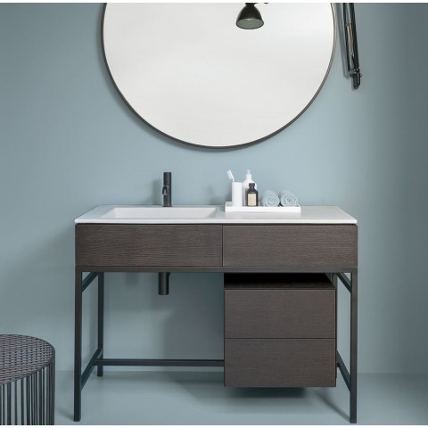 Milano es un mueble con lavabo y cajonera de Cielo | Terracerámica