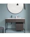 Milano es un mueble con lavabo y cajonera de Cielo | Terracerámica