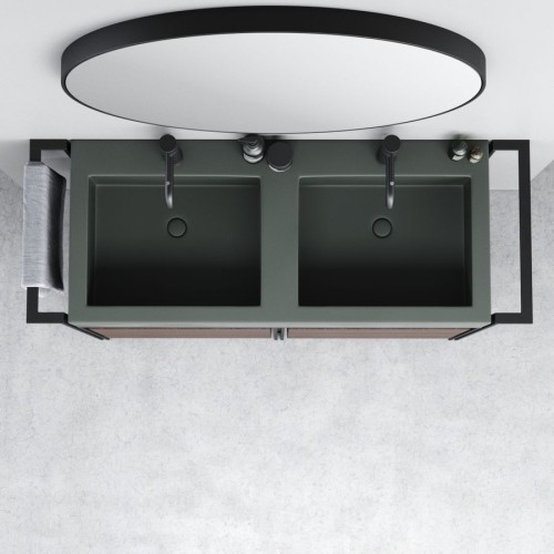 Narciso doppio es un mueble con lavabo doble de Cielo | Terracerámica