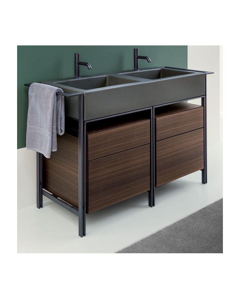 Narciso doppio es un mueble con lavabo doble de Cielo | Terracerámica Narciso doppio es un mueble con lavabo doble de Cielo | Terracerámica