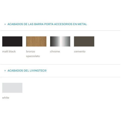 Barra porta accesorios de la marca Cielo | Terracerámioca